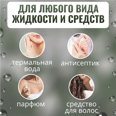 Бутылочка для хранения, с распылителем, 50 мл, цвет голубой
