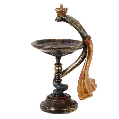 Изделие декоративное "Змея с блюдом", L16,5 W17 H29,5 см