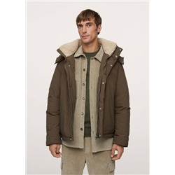 Anorak plumón borreguito -  Hombre | MANGO OUTLET España