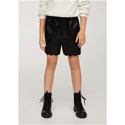Short efecto piel festoneado -  Niña | MANGO OUTLET España