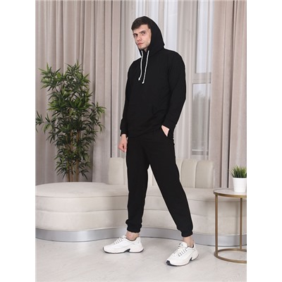 Мужской костюм из футера 2х-нитка М-858 / Черный