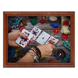 POSG-0122 Постер в рамке 23x17см Гадание на картах