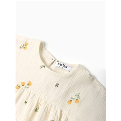 Платье детское KAFTAN «Цветы», рост 128 см