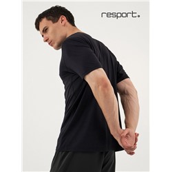Футболка мужская Resport, размер 52, базовая, со вставками, чёрная