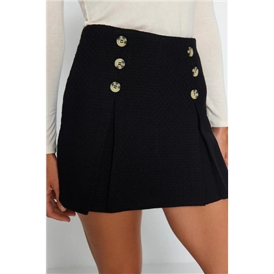 Black Button Tüvit Woven Short юбка Twoaw24sr00024