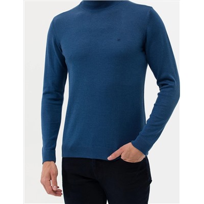 Indigo Melanj Slim Fit Half Fisherman воротник Основной вязаный свитер