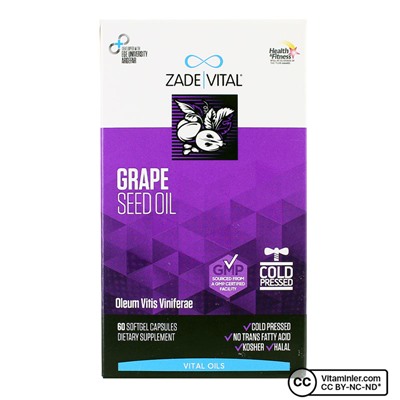 Масло виноградных косточек Zade Vital 500 мг 60 капсул