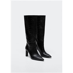 Bota alta tacón -  Mujer | MANGO OUTLET España