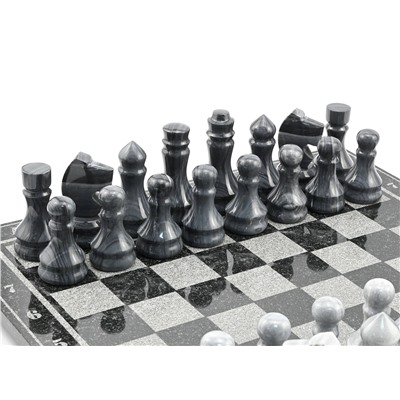 Шахматы подарочные с гравировкой из камня гранит 400*400мм
