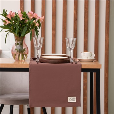 Дорожка на стол Этель Kitchen 40×150 см, коричневый, 100% хлопок, саржа 220 г/м²