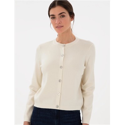 Ecru Slim Fit Nititual Cardigan