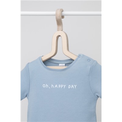К 300582 Фуфайка новорожденка пыльно-синий(oh happy day)