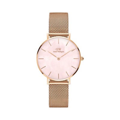 Reloj de cuarzo de acero Petite 32 mm - Rosa dorado y rosa