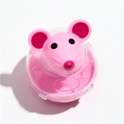 Игрушка-неваляшка "Мышка" с отсеком для лакомств (до 1 см), 4,7 х 6,5 см, розовая
