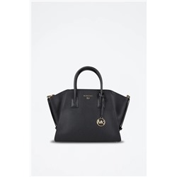 Bandolera de piel - Negro