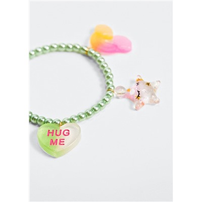 Pulsera abalorios combinados -  Niña | MANGO OUTLET España