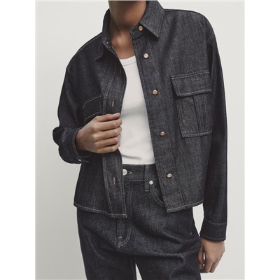 Camisa denim corta rinse wash