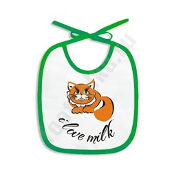 Слюнявчик "I love Milk" /кот/