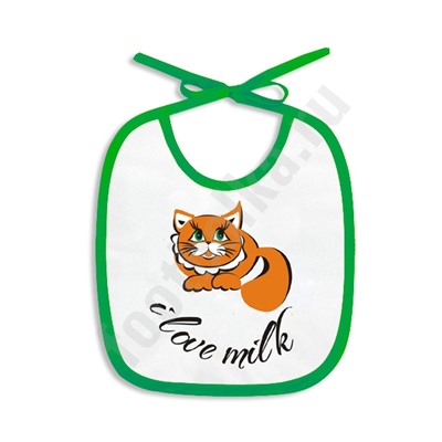 Слюнявчик "I love Milk" /кот/