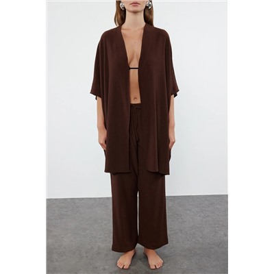 Brown Plaing Brown Kimono Pants Banks Teamtbess23au00149