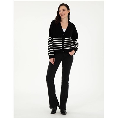 Черный комфорт Fit Triko Cardigan