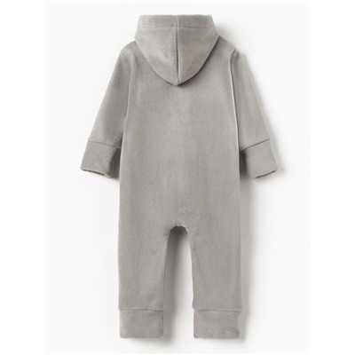 Комбинезон флисовый детский MINAKU: Fleece Soft, цвет серый, рост 122 см