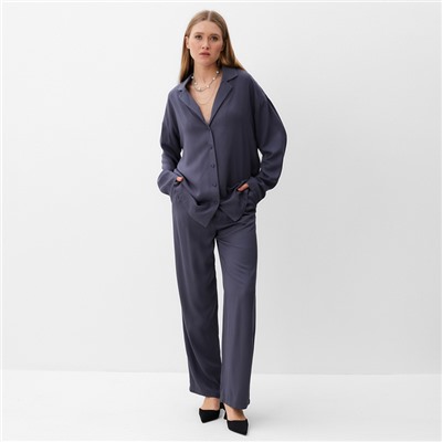 Костюм женский (рубашка, брюки) MINAKU:Casual Collection цвет графит, р-р 40