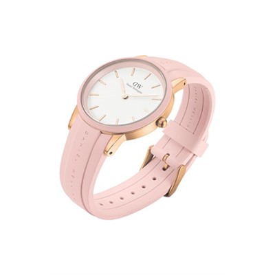 Reloj de cuarzo de silicona Iconic Motion - 40 mm - Rosa y rosa dorado