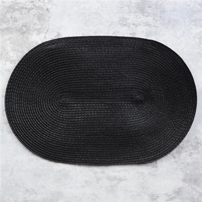 Салфетка для стола овальная / black 30x45 /уп 6/300/ ПРОМО АКЦИЯ Черная