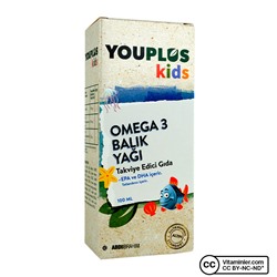YouPlus Kids Омега-3 Рыбий жир 100 мл