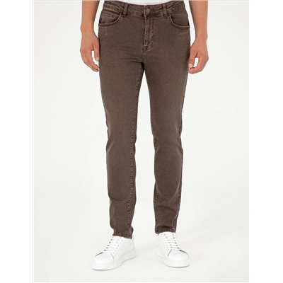 Brown Slim Fit Jean Pants