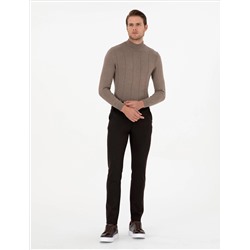 Brown Slim Fit Canvas Bloys
