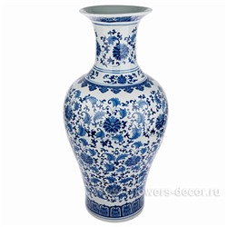 Ваза "Шинуазри Blue" (керамика), D25xH67 см