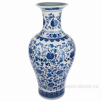 Ваза "Шинуазри Blue" (керамика), D25xH67 см