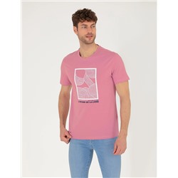 Pink Slim Fit Printed Bike Tomker T -For