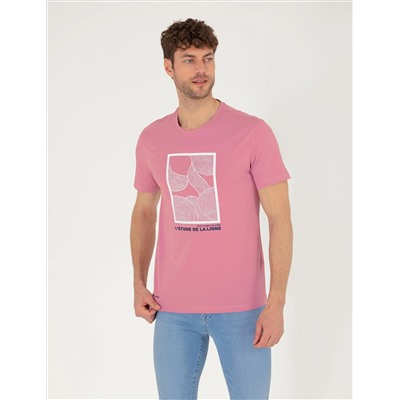 Pink Slim Fit Printed Bike Tomker T -For