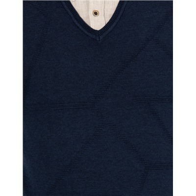 Всемгорный свитер с синим синим Slim Fit v Neat