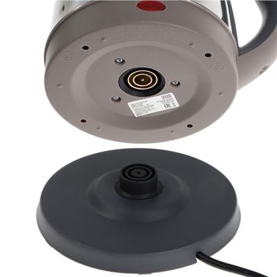 Чайник электрический  Homestar HS-1028, металл, 1.8 л, 1500 Вт, бежево-серебристый