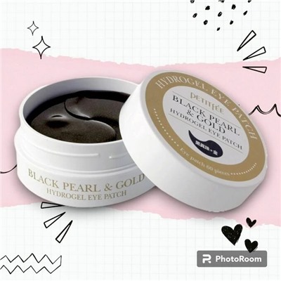 PETITFEE Набор патчей д/век гидрогел. ЖЕМЧУГ/ЗОЛОТО Black Pearl&Gold Hydrogel Eye Patch, 60 шт