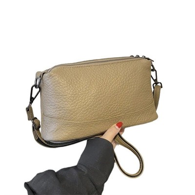 Женская кожаная сумка 2225 KHAKI