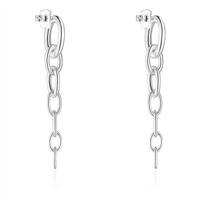 Pendientes largos Calin - plata 925