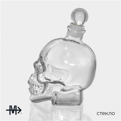 Штоф Magistro «Череп. Хэллоуин», 400 мл, стекло, прозрачный