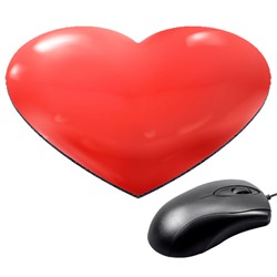KMH010 Коврик для мыши Сердце 22х20см Красное сердце