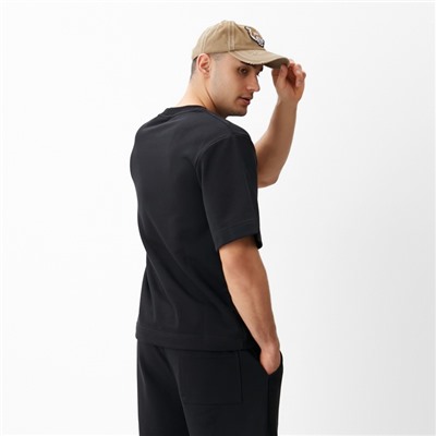 Футболка мужская из органического хлопка MINAKU REGULAR FIT: цвет чёрный, р-р 56