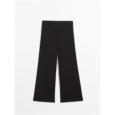 Pantalón tiro bajo recto wide leg