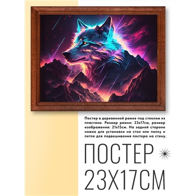 POSG-0206 Постер в рамке 23x17см Волк