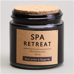 СВЕЧА АРОМАТИЗИРОВАННАЯ В СТАКАНЕ "SPA RETREAT" BLACK AMBER&CINGER LILY 7,3*7,4 СМ МАЛ.= 12ШТ.