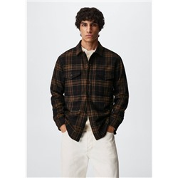 Sobrecamisa lana cuadros -  Hombre | MANGO OUTLET España