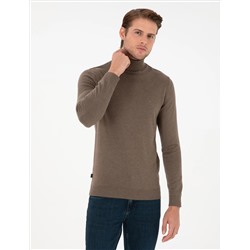 Vizon Melanj Slim Fit Fishman воротник Основной вязаный свитер