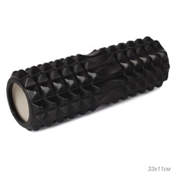 Ролик массажный спортивный Woohooo SPIKE 33x14/ черный/уп10